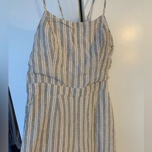 Linen Striped Jumpsuit